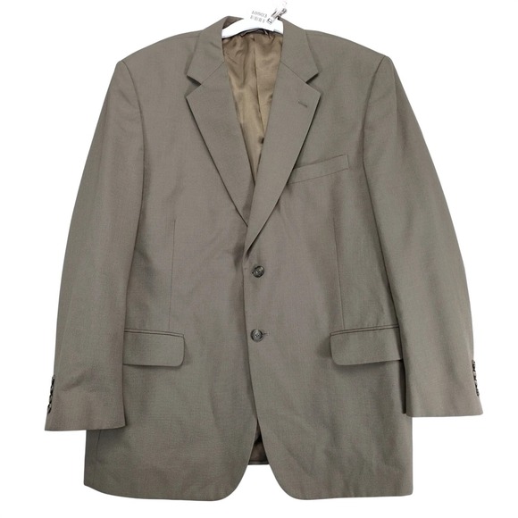 Meeting Street Other - Meeting‎ Street Tan Suit Jacket Mens 46R Wool Blend Performance Blazer Classic